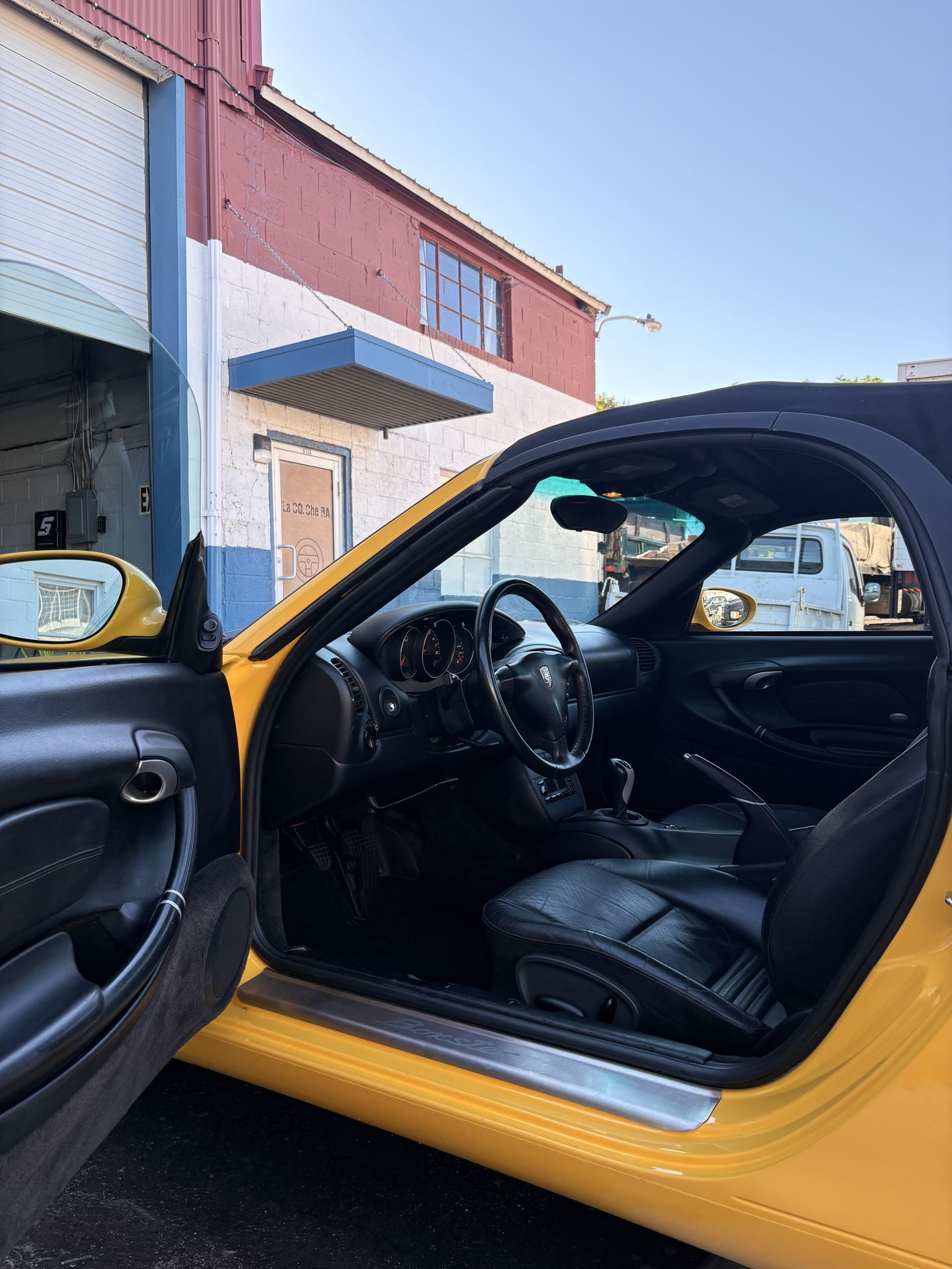 Freshly detailed Porsche Boxster interior and cabin